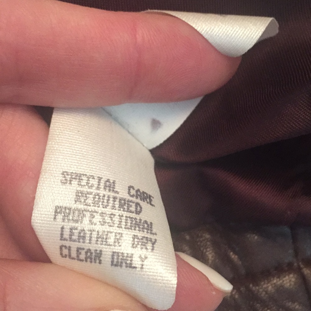 Ann Taylor leather bomber trucker jacket, vintage - Picture 6 of 13
